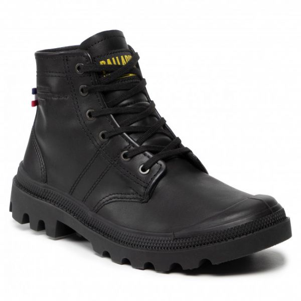 Scarponcini PALLADIUM - Pallabrousse Lgn Lth 77187-010-M Black/Black Scarponcini PALLADIUM - Pallabrousse Lgn Lth 77187-010-M Black/Black