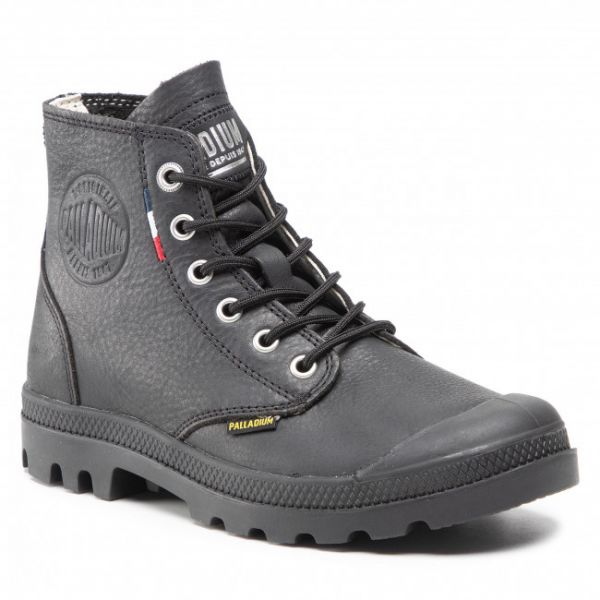 Scarponcini Palladium - Pampa Hi Unlined LII 77076-008-M Black/Black Scarponcini Palladium - Pampa Hi Unlined LII 77076-008-M Black/Black