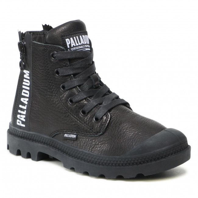 Scarponcini PALLADIUM - Pampa Ubn Zips Lth 96857-008-M Black/Black