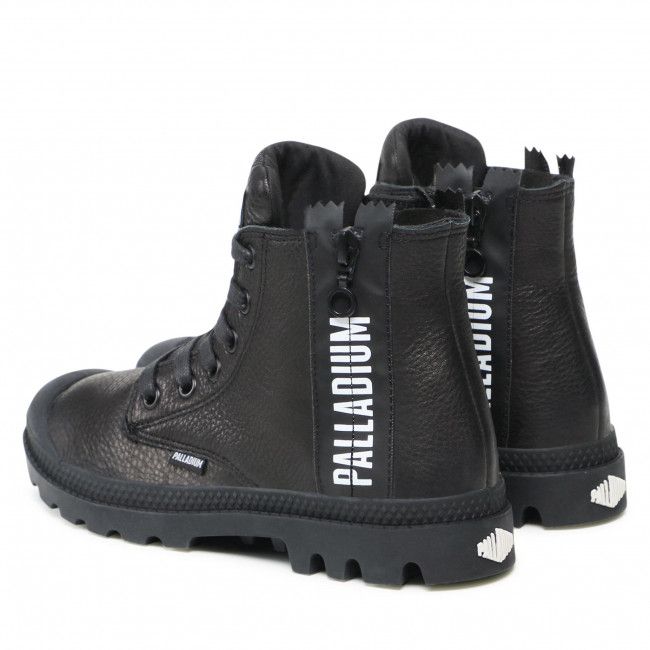 Scarponcini PALLADIUM - Pampa Ubn Zips Lth 96857-008-M Black/Black