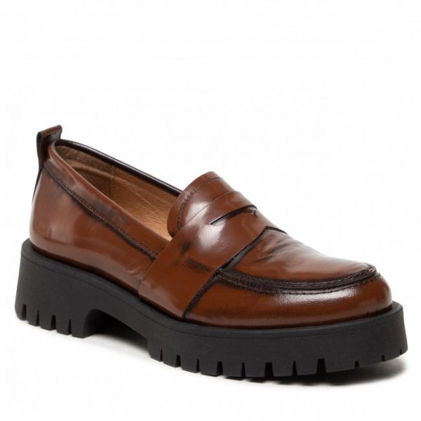 Loafers NESSI - 21077 Koniak Fl Loafers NESSI - 21077 Koniak Fl