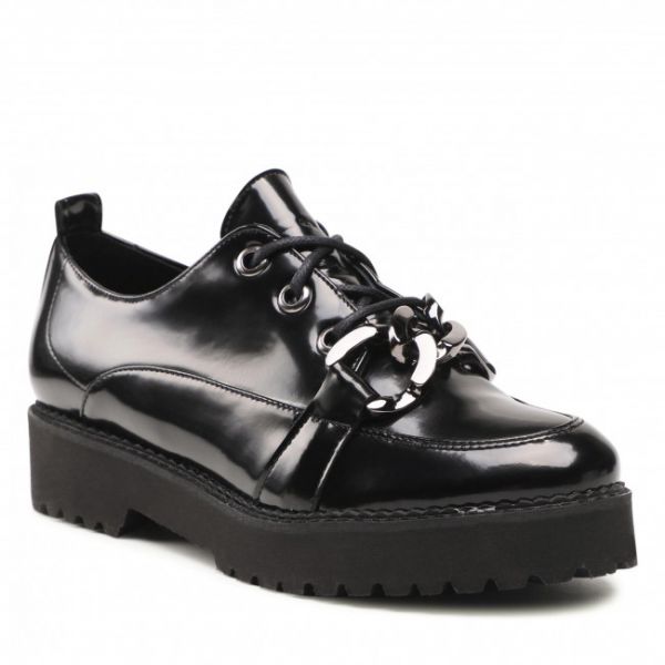 Oxfords KARINO - 3904/090-P Czarny/Lakier Mat
