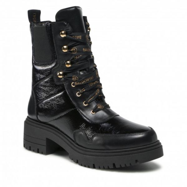 Tronchetti BALDOWSKI - D03760-AFRO-001 Skóra Czarna/Naplak Czarny