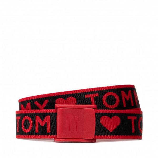 Cintura da bambino TOMMY HILFIGER - Plaque Webbing Belt Hearts AW0AW11146 XNL