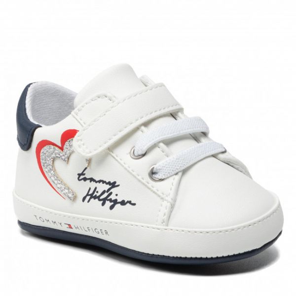 Sneakers Tommy Hilfiger - Lace Up Velcro Shoe T0A4-32114-1350 White/Blue X336 Sneakers Tommy Hilfiger - Lace Up Velcro Shoe T0A4-32114-1350 White/Blue X336