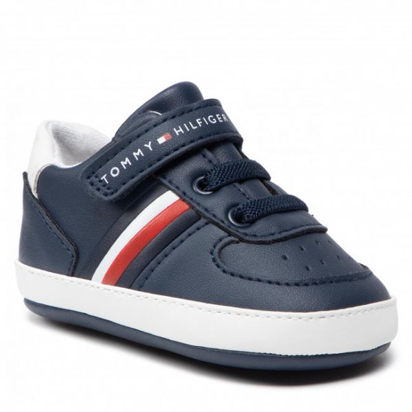 Scarpe basse Tommy Hilfiger - Lace Up Velcro Shoe T0B4-32200-1180 Blue/Whte X007 Scarpe basse Tommy Hilfiger - Lace Up Velcro Shoe T0B4-32200-1180 Blue/Whte X007