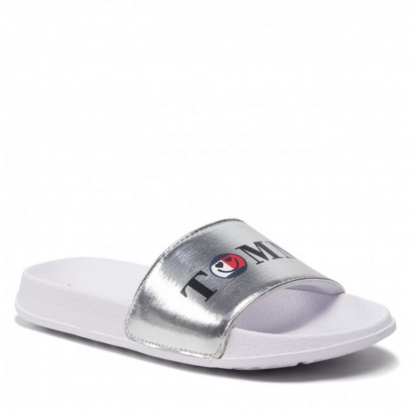 Ciabatte TOMMY HILFIGER - Smile Print Pool Slide T3A0-32194-1367 M Silver 904 Ciabatte TOMMY HILFIGER - Smile Print Pool Slide T3A0-32194-1367 M Silver 904