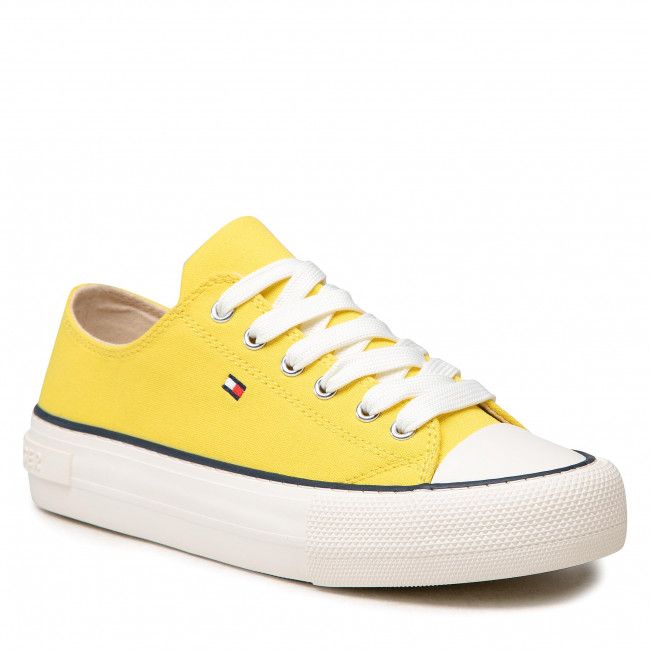 Scarpe da ginnastica Tommy Hilfiger - Low Cut Lace-Up Sneaker T3A4-32118-0890 S Yellow 200