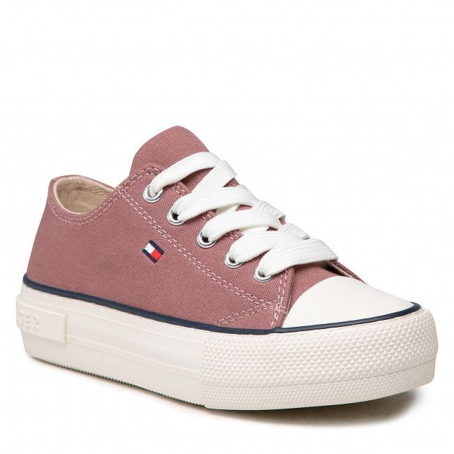 Scarpe da ginnastica Tommy Hilfiger - Low Cut Lace-Up Sneaker T3A4-32118-0890 M Antique Rose 303