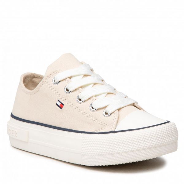 Scarpe da ginnastica TOMMY HILFIGER - Low Cut Lace-Up Sneaker T3A4-32118-0890 M Beige 500 Scarpe da ginnastica TOMMY HILFIGER - Low Cut Lace-Up Sneaker T3A4-32118-0890 M Beige 500