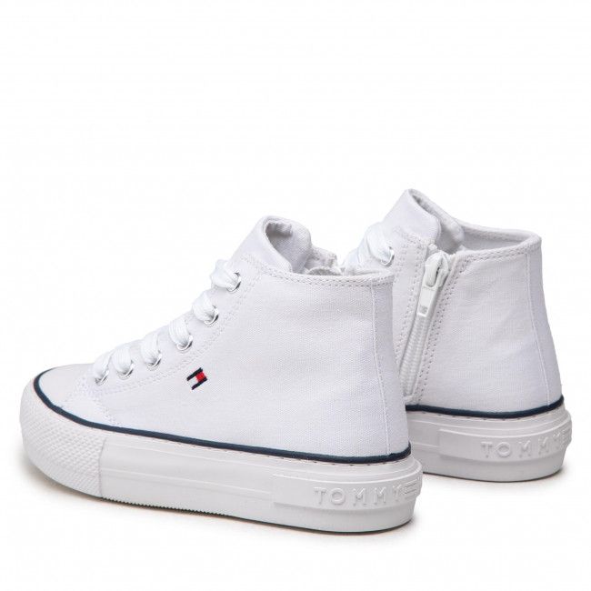 Scarpe da ginnastica Tommy Hilfiger - High Top Lace-Up Sneaker T3A4-32119-0890 M White 100