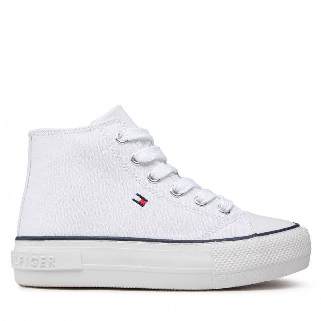 Scarpe da ginnastica Tommy Hilfiger - High Top Lace-Up Sneaker T3A4-32119-0890 M White 100