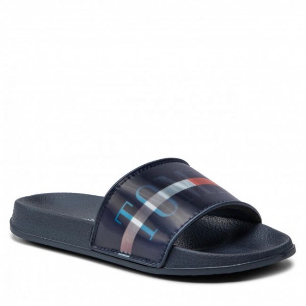 Ciabatte TOMMY HILFIGER - Holographic Pool Slide T3B0-32276-1172800 M Blue Ciabatte TOMMY HILFIGER - Holographic Pool Slide T3B0-32276-1172800 M Blue