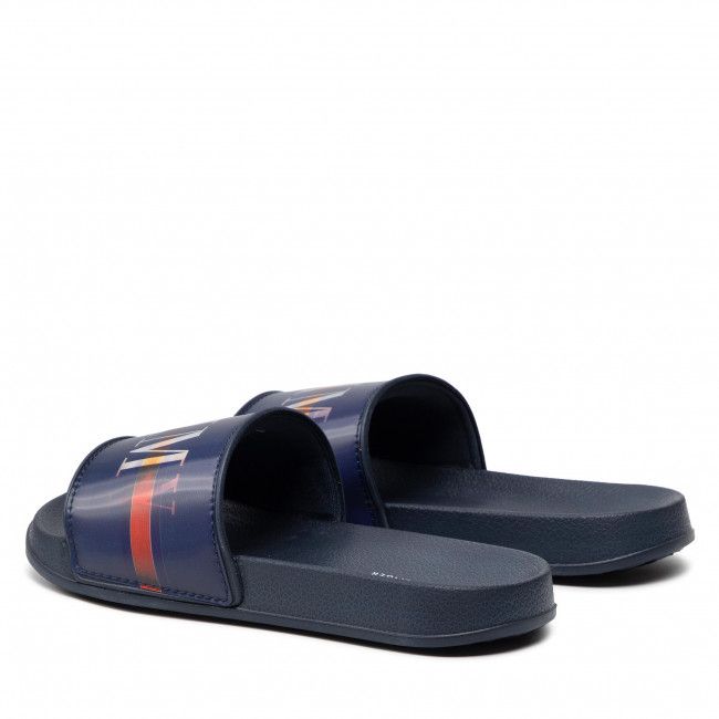 Ciabatte TOMMY HILFIGER - Holographic Pool Slide T3B0-32276-1172 S Blue 800