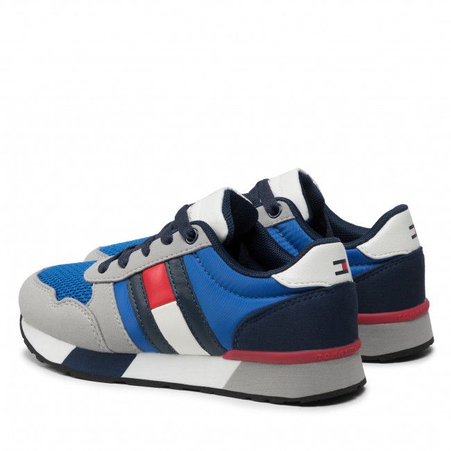 Sneakers TOMMY HILFIGER - Low Cut Lace-Up Sneaker T3B4-32241-1040 M Grey/Royal X602