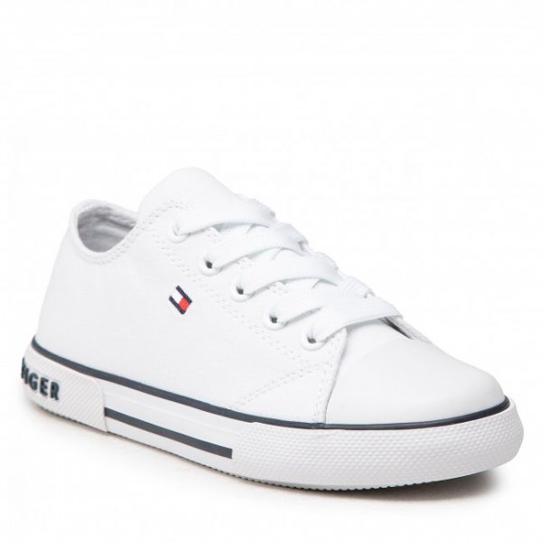 Scarpe da ginnastica Tommy Hilfiger - Low Cut Lace-Up Sneaker T3X4-32207-0890 M White 100 Scarpe da ginnastica Tommy Hilfiger - Low Cut Lace-Up Sneaker T3X4-32207-0890 M White 100