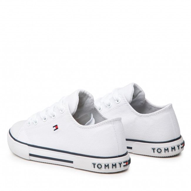 Scarpe da ginnastica Tommy Hilfiger - Low Cut Lace-Up Sneaker T3X4-32207-0890 M White 100