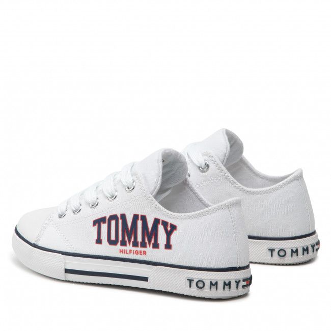 Scarpe da ginnastica Tommy Hilfiger - Low Cut Lace-Up Sneaker T3X4-32208-1352 M White 100