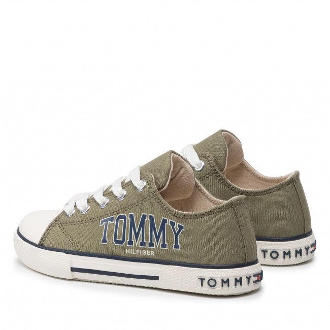 Scarpe da ginnastica Tommy Hilfiger - Low Cut Lace-Up Sneaker T3X4-32208-1352 M Military Green 414