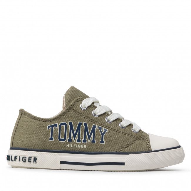 Scarpe da ginnastica Tommy Hilfiger - Low Cut Lace-Up Sneaker T3X4-32208-1352 M Military Green 414