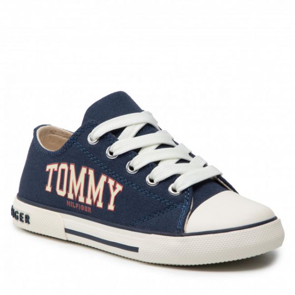 Scarpe da ginnastica TOMMY HILFIGER - Low Cut Lace-Up Sneaker T3X4-32208-1352 M Blue 800 Scarpe da ginnastica TOMMY HILFIGER - Low Cut Lace-Up Sneaker T3X4-32208-1352 M Blue 800