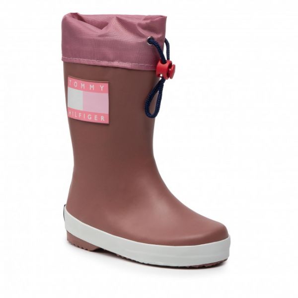 Wellington Tommy Hilfiger - Rain Boot T3X6-30766-0047 M Antique Rose 303 Wellington Tommy Hilfiger - Rain Boot T3X6-30766-0047 M Antique Rose 303