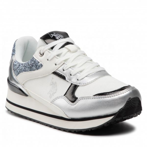 Sneakers U.S. POLO ASSN. - Fey FEY001W/AYT1 Whi/Sil01 Sneakers U.S. POLO ASSN. - Fey FEY001W/AYT1 Whi/Sil01