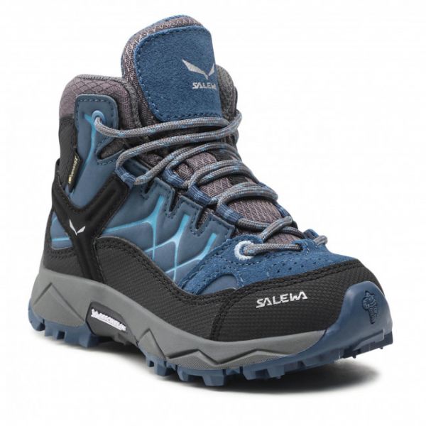 Scarpe da trekking Salewa - Jr Alp Trainer Mid Gtx GORE-TEX 64010-0365 Dark Denim/Charcoal Scarpe da trekking Salewa - Jr Alp Trainer Mid Gtx GORE-TEX 64010-0365 Dark Denim/Charcoal