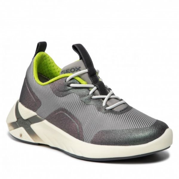 Sneakers Geox - J Playkix B. A J04DDA 011BC C1695 M Dk Silver/Lime Sneakers Geox - J Playkix B. A J04DDA 011BC C1695 M Dk Silver/Lime