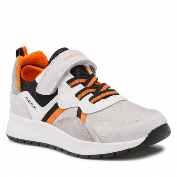 Sneakers Geox - J Briezee B. A J25GMA 01122 C0422 S White/Orange Sneakers Geox - J Briezee B. A J25GMA 01122 C0422 S White/Orange