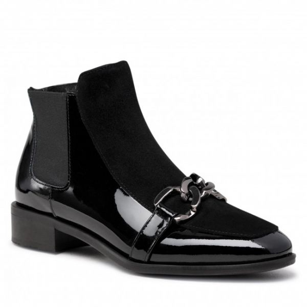 Tronchetti SAGAN - 4651 Czarny Lakier/Czarny Welur