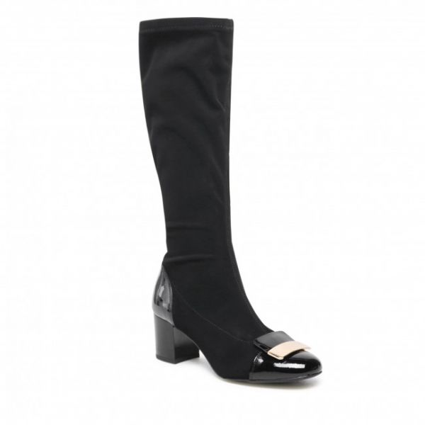 Stivali SAGAN - 4701 Czarny Lycra/Czarny Lakier Stivali SAGAN - 4701 Czarny Lycra/Czarny Lakier