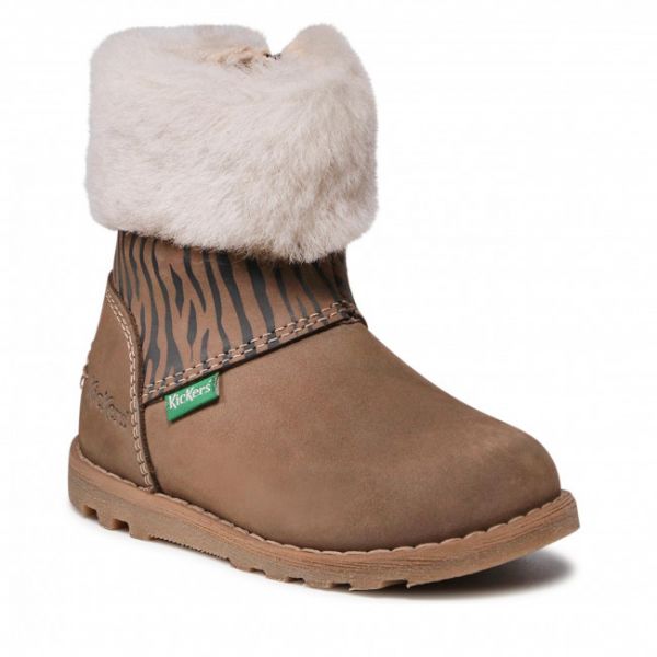 Stivali Kickers - Nonofur 878681-10-113 M Beige Rose Zebre Stivali Kickers - Nonofur 878681-10-113 M Beige Rose Zebre
