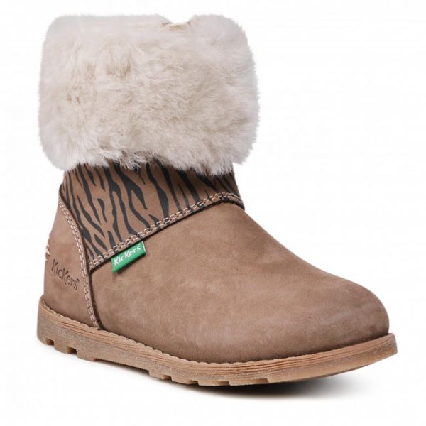 Stivali Kickers - Nonofur 878681-10-113 S Beige Rose Zebre Stivali Kickers - Nonofur 878681-10-113 S Beige Rose Zebre