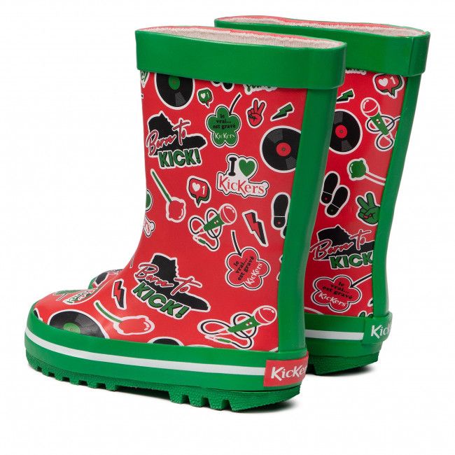 Wellington KICKERS - Kickrain 879940-30 Red Printed 41