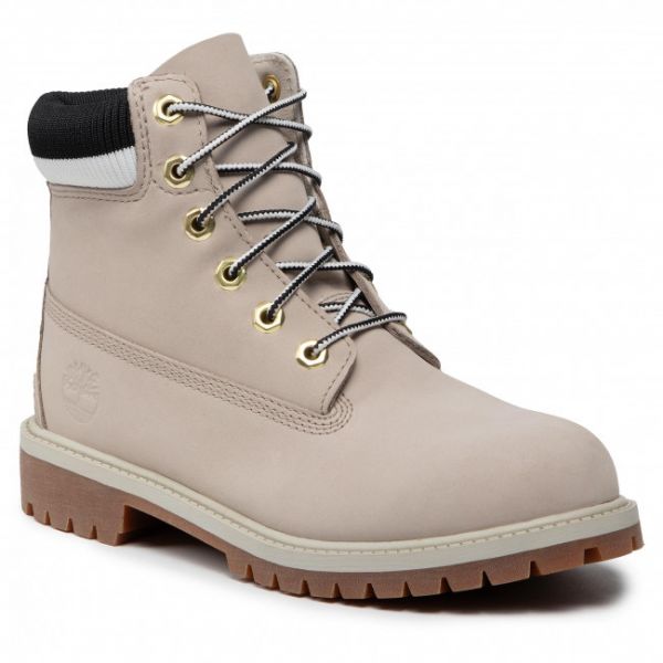 Scarponcini TIMBERLAND - 6 In Premium Wp Boot TB0A2FKFK51 Lt Bei Nubuck W Blk