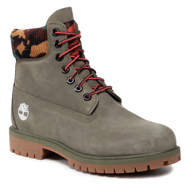 Scarponcini Timberland - 6 Prem Rubber Cup Bt TB0A2KC5A581 Dk Grn Nubuck W Camo