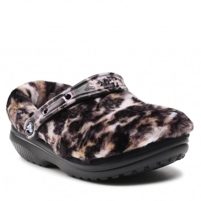 Ciabatte CROCS - Classic Fur Sure Clog 207303 Black/Multi