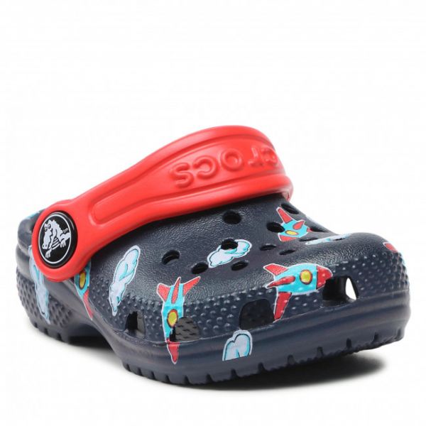 Ciabatte CROCS - Classic Toddler Printed Clog Kids 207321 Navy Ciabatte CROCS - Classic Toddler Printed Clog Kids 207321 Navy