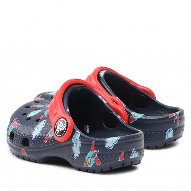 Ciabatte CROCS - Classic Toddler Printed Clog Kids 207321 Navy