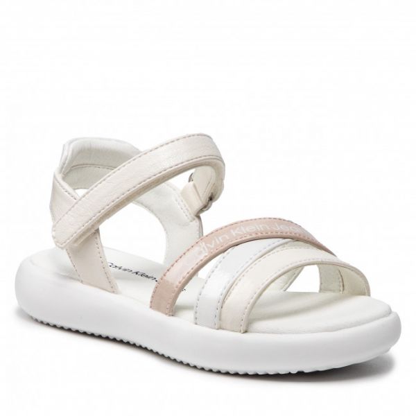 Sandali CALVIN KLEIN JEANS - Sandal V3A2-80205-0343 White/Nude X355 Sandali CALVIN KLEIN JEANS - Sandal V3A2-80205-0343 White/Nude X355