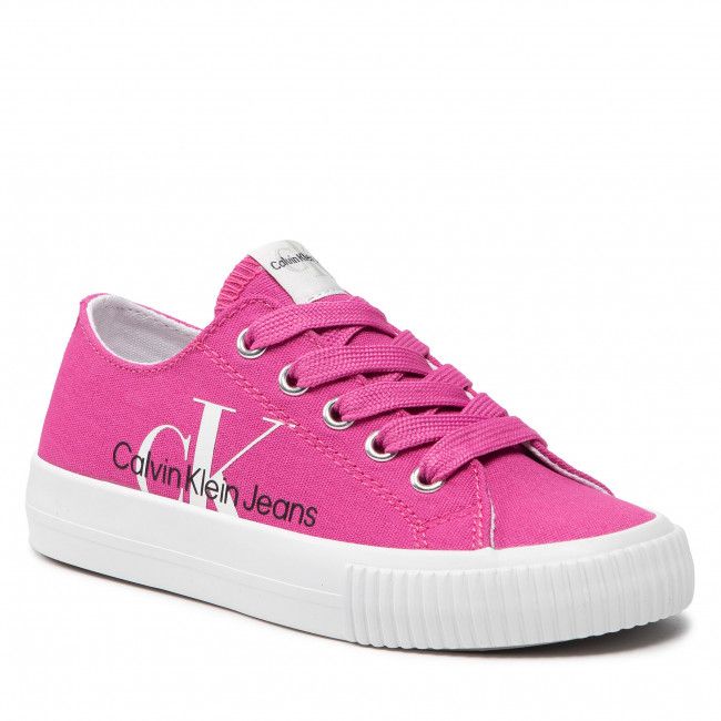 Scarpe sportive CALVIN KLEIN JEANS - Low Cut Lace-Up Sneaker V3A9-80187-0890 Fuchsia 313