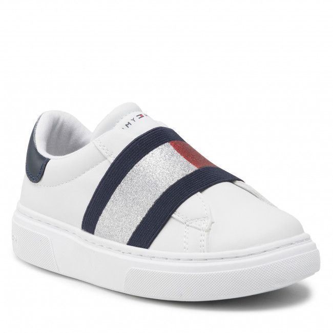 Sneakers Tommy Hilfiger - Low Cut Sneaker T3A4-32154-1383 M White/Blue/Red