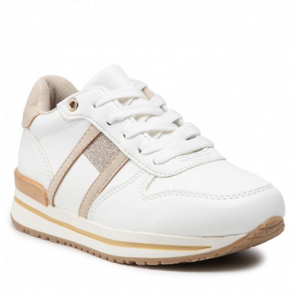 Sneakers TOMMY HILFIGER - Low Cut Lace-Up Sneaker T3A4-32160-0813 M White/Beige X223 Sneakers TOMMY HILFIGER - Low Cut Lace-Up Sneaker T3A4-32160-0813 M White/Beige X223