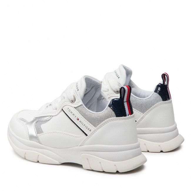 Sneakers Tommy Hilfiger - Low Cut Lace-Up Sneaker T3A4-32162-0196Y955 M White/Silver/Blu Y955