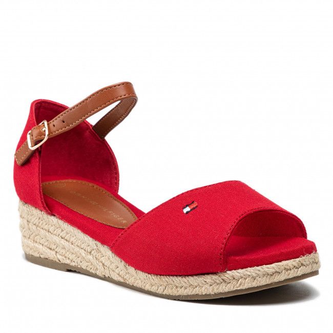 Espadrillas Tommy Hilfiger - Rope Wedge Sandal T3A7-32185-0048 M Red 300