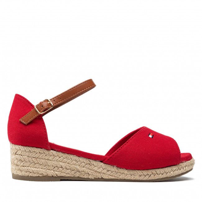 Espadrillas Tommy Hilfiger - Rope Wedge Sandal T3A7-32185-0048 M Red 300