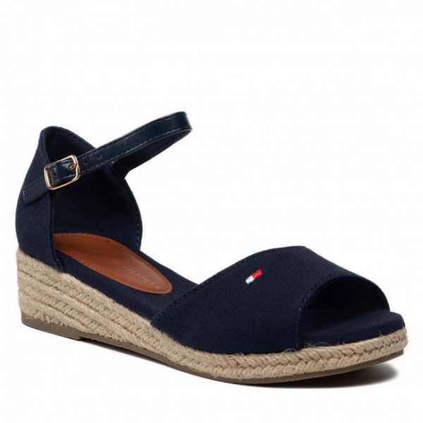 Espadrillas Tommy Hilfiger - Rope Wedge Sandal T3A7-32185-0048 M Blue 800 Espadrillas Tommy Hilfiger - Rope Wedge Sandal T3A7-32185-0048 M Blue 800
