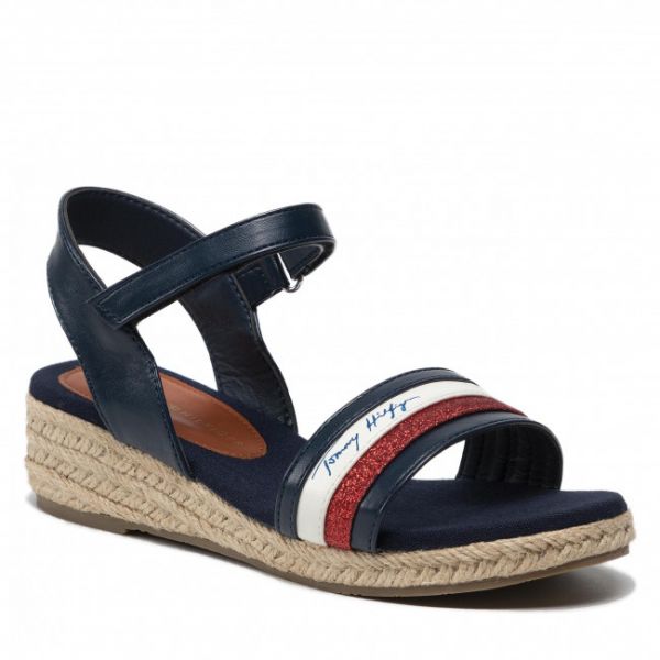 Espadrillas Tommy Hilfiger - Rope Wedge Sandal T3A7-32188-1379Y004 M Blue/White/Red Espadrillas Tommy Hilfiger - Rope Wedge Sandal T3A7-32188-1379Y004 M Blue/White/Red