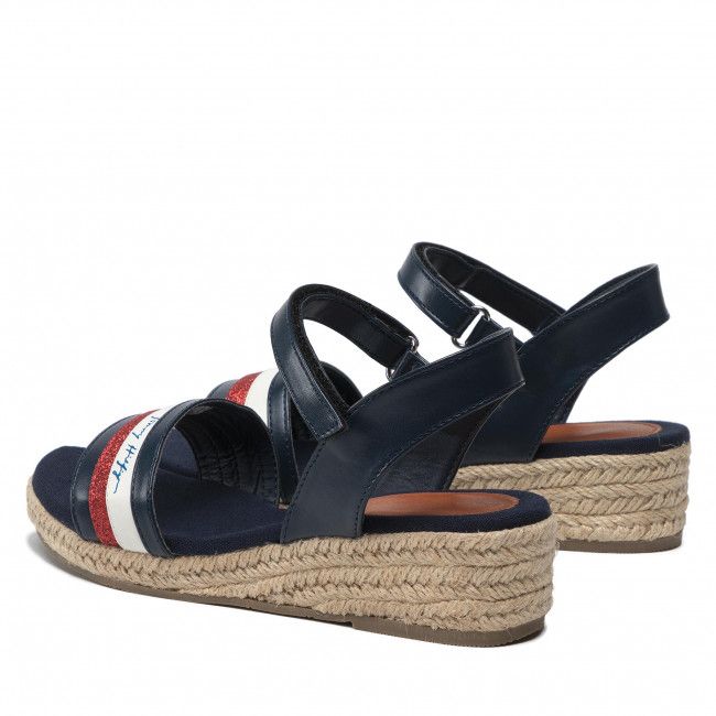 Espadrillas Tommy Hilfiger - Rope Wedge Sandal T3A7-32188-1379Y004 M Blue/White/Red